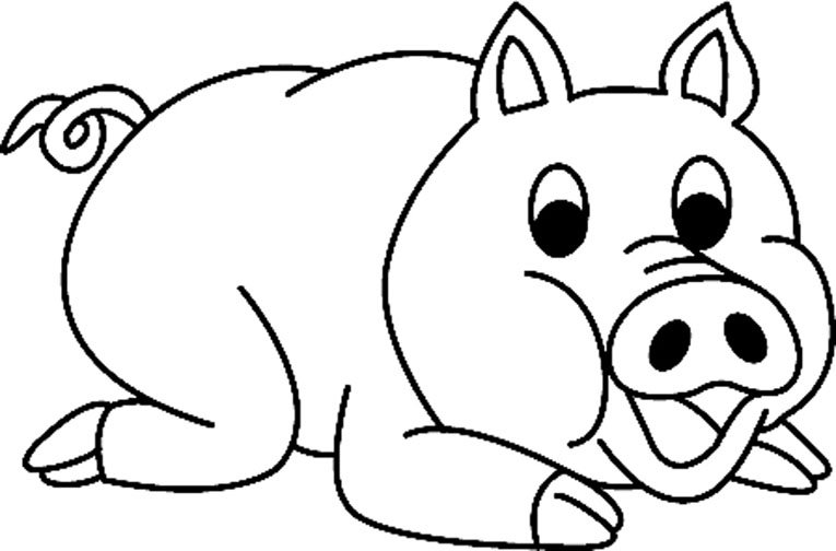 Cochon 01 - motif à imprimer