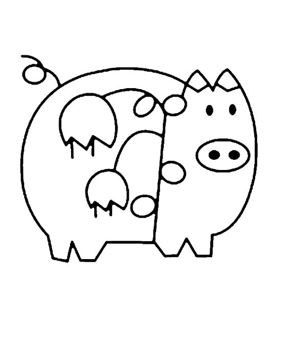 Cochon 05 - motif à imprimer