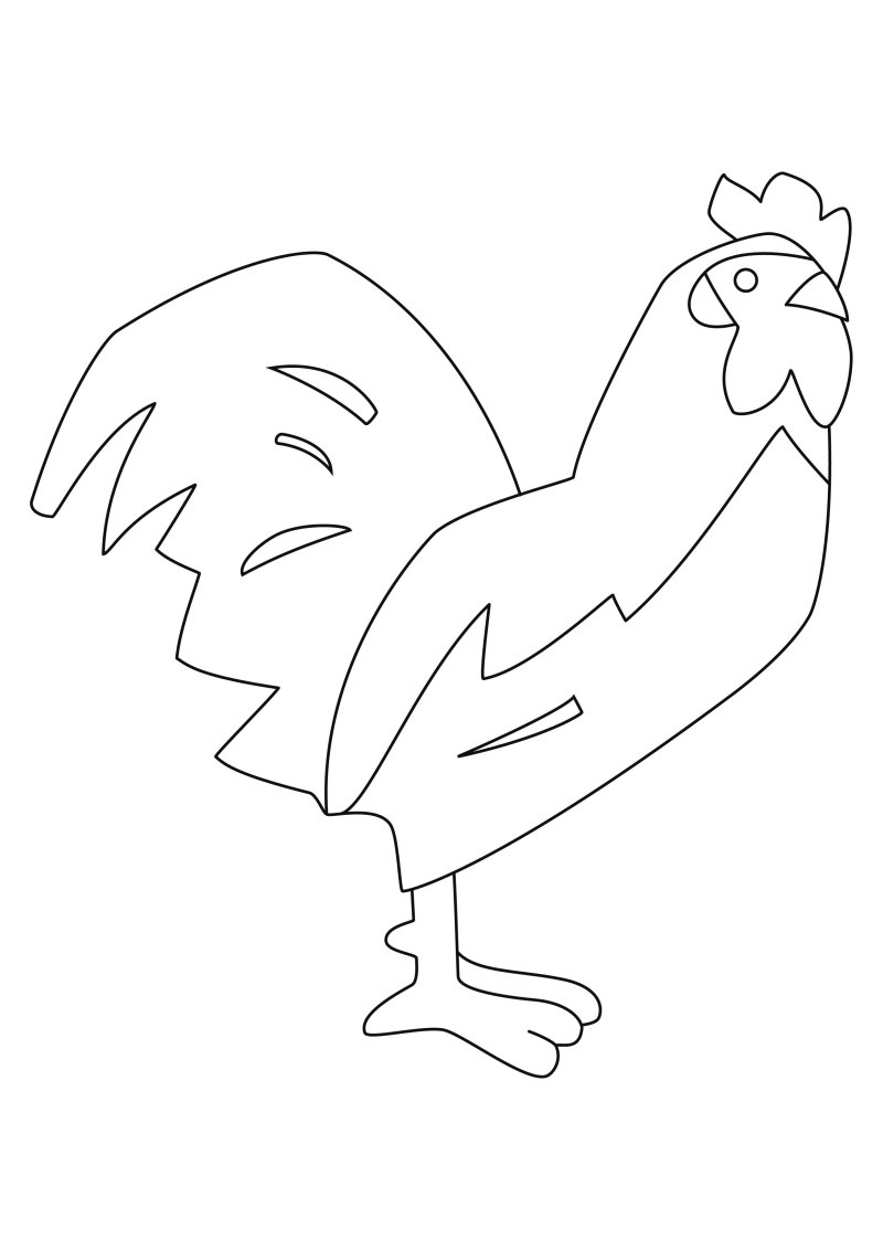 Coq 02 - motif à imprimer