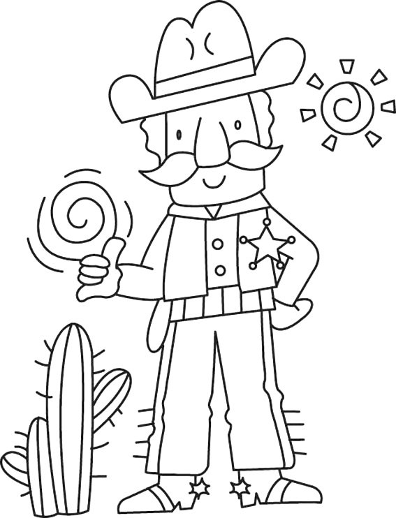 Cowboy 01 - motif à imprimer