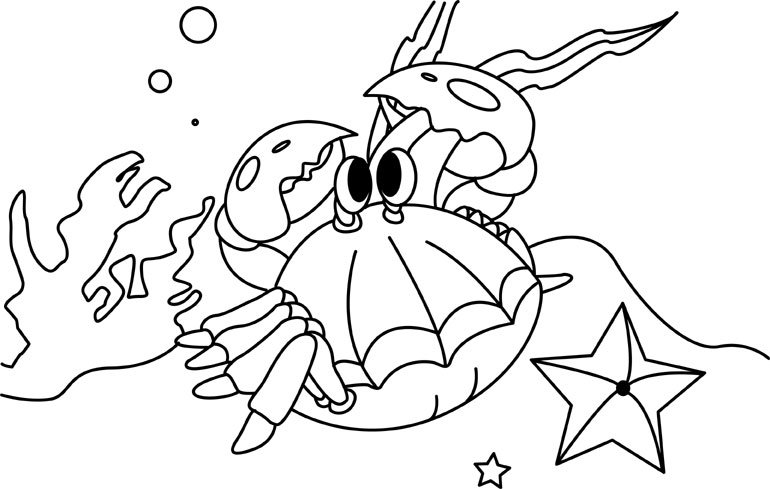 Crabe 04 - motif à imprimer