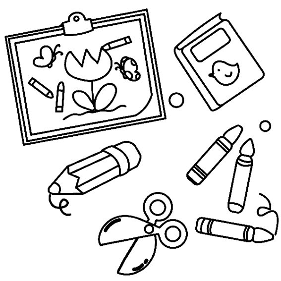 Crayons 01 - motif à imprimer
