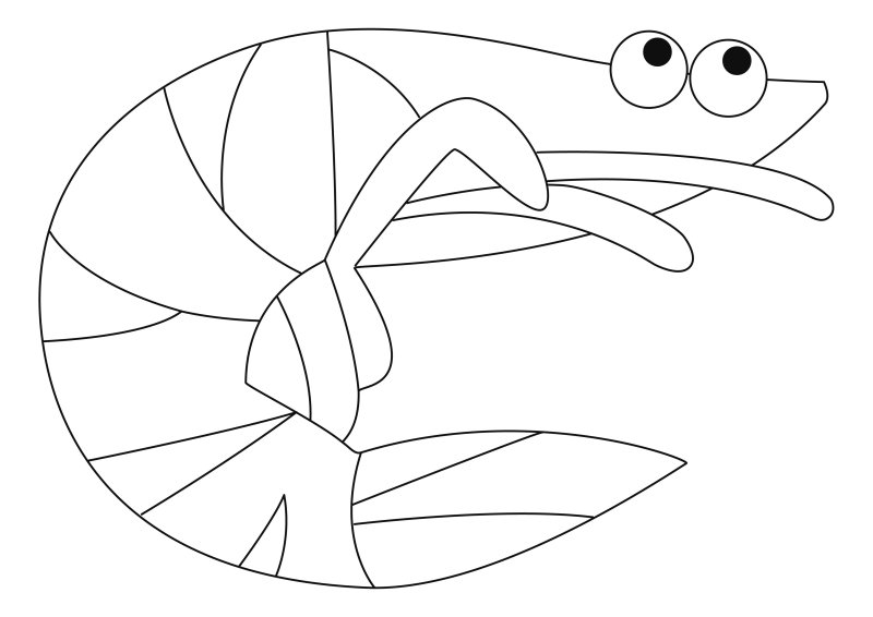 Coloriage d'une crevette en ligne