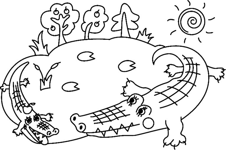 Crocodile 01 - motif à imprimer