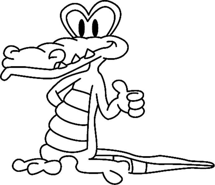 Crocodile 02 - motif à imprimer