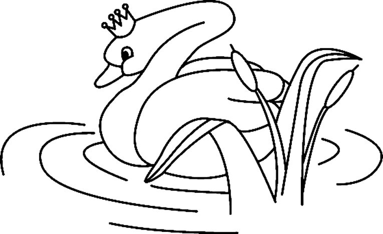 Dessin d'un cygne à imprimer