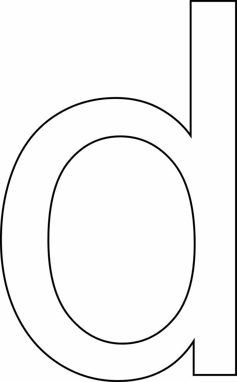 d minuscule - motif à imprimer