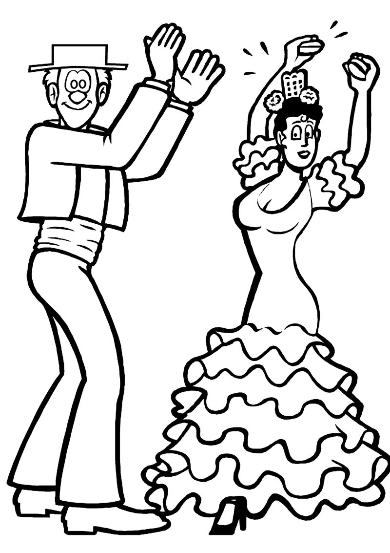 Danseurs 01 - motif à imprimer