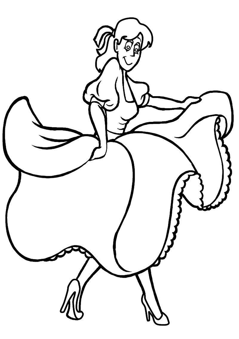 Danseuse 02 - motif à imprimer