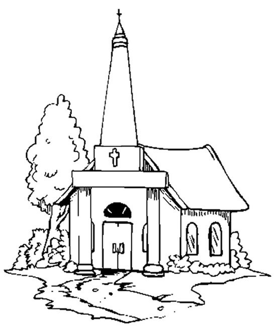 Eglise - motif à imprimer