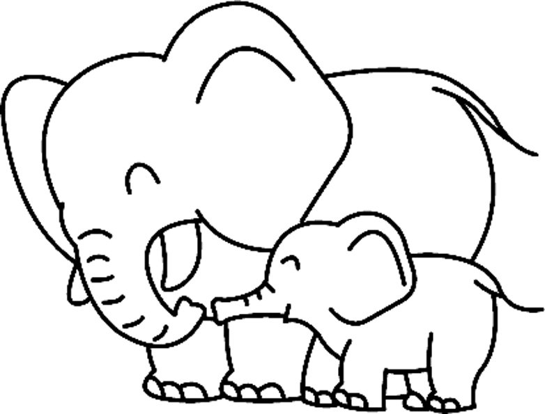 Eléphant 04 - motif à imprimer