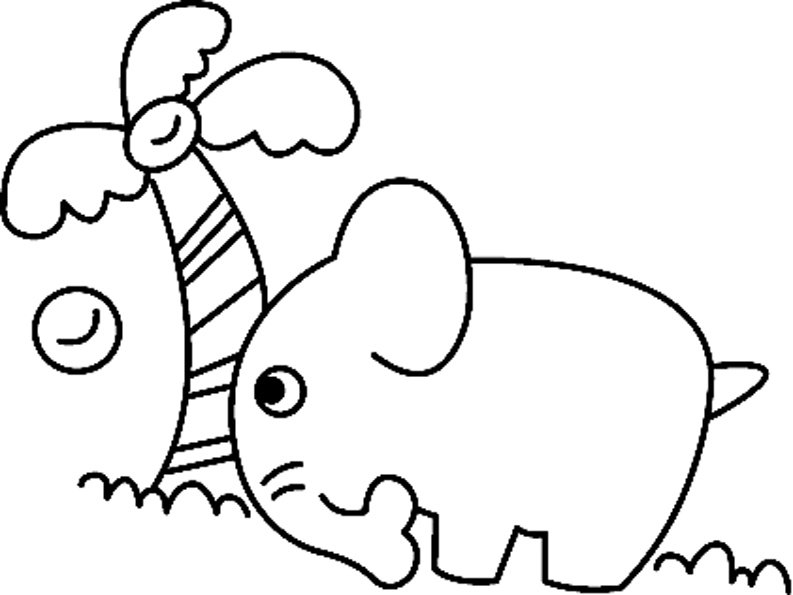 Eléphant 05 - motif à imprimer