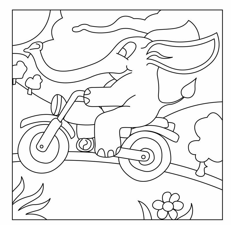 Eléphant 11 - motif à imprimer