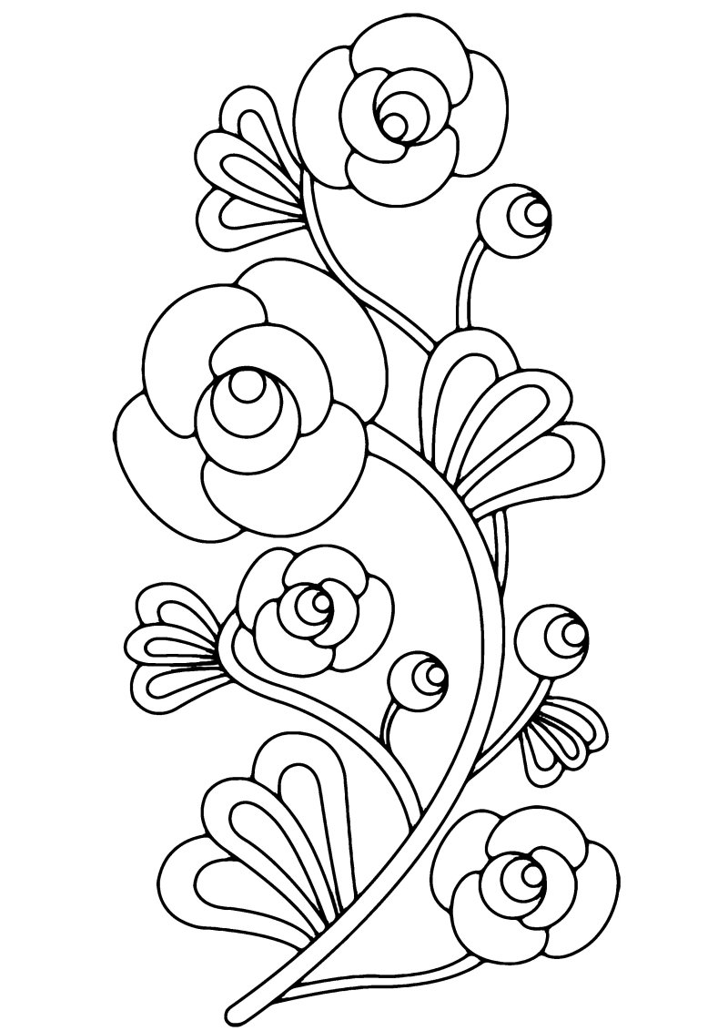 Fleurs 012 - motif à imprimer