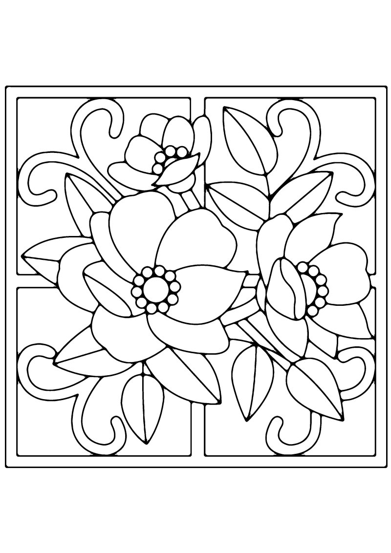 Fleurs 022 - motif à imprimer