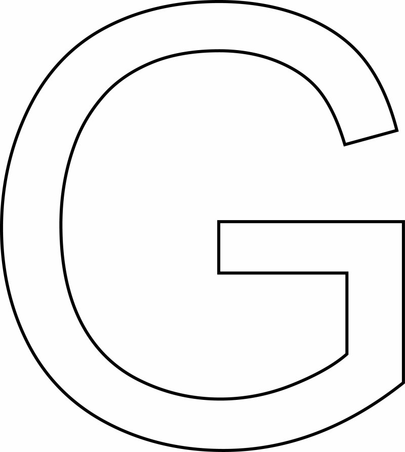 G majuscule - motif à imprimer