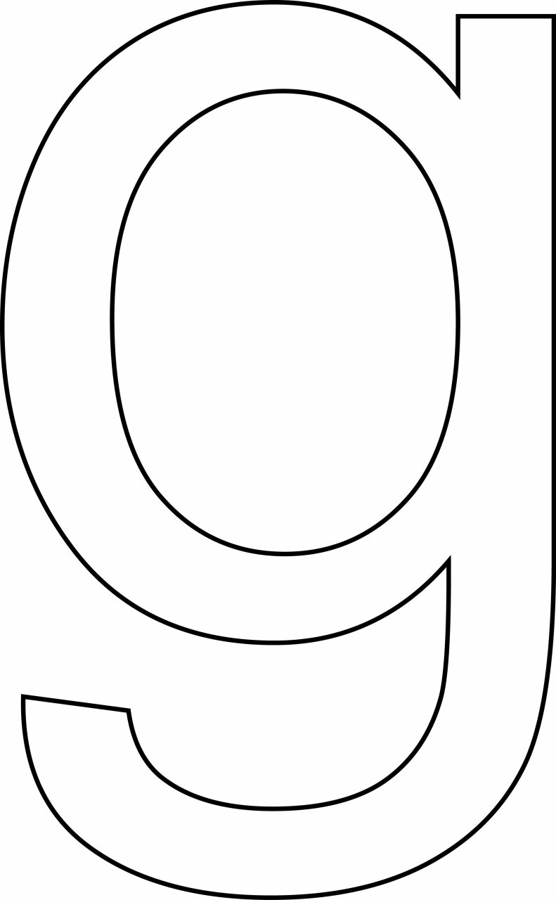 g minuscule - motif à imprimer