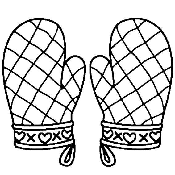 Gants de cuisine 01 - motif à imprimer