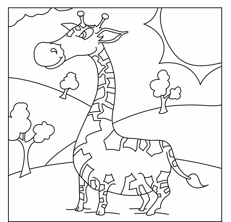 Girafe 04 - motif à imprimer