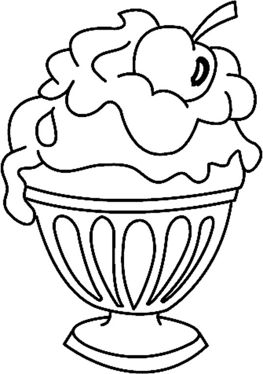 Coloriage d'une grosse coupe de glace