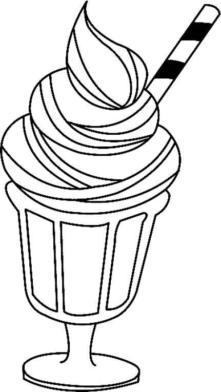 Coloriage d'une crème glacée géante