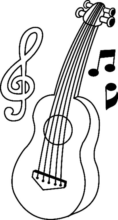Guitare 01 - motif à imprimer