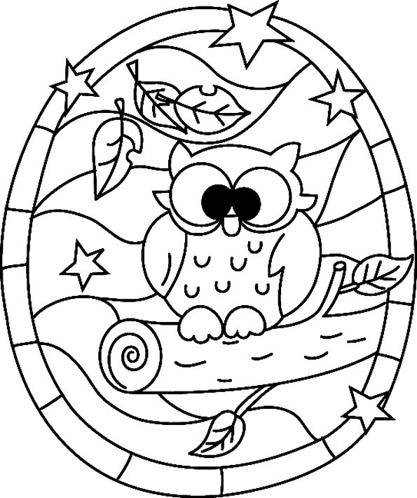 Hibou 01 - motif à imprimer