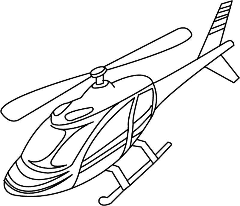 Hélicoptère 04 - motif à imprimer
