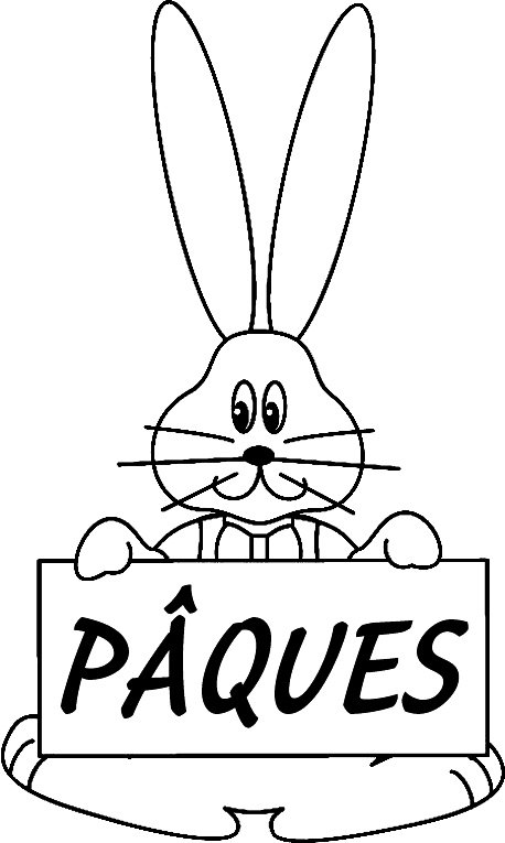 Dessin d'un lapin "Pâques"
