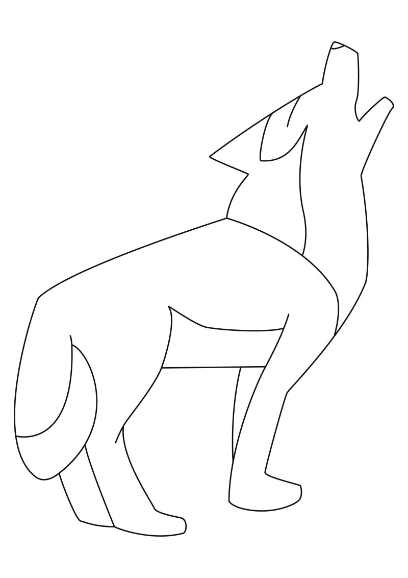 Loup 01 - motif à imprimer