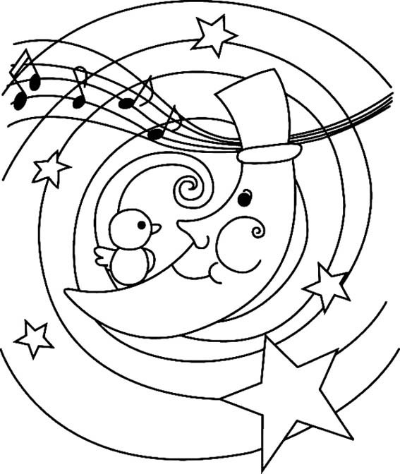Lune 01 - motif à imprimer