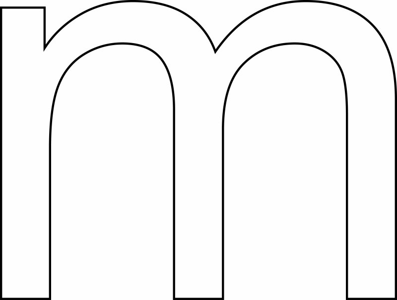m minuscule - motif à imprimer