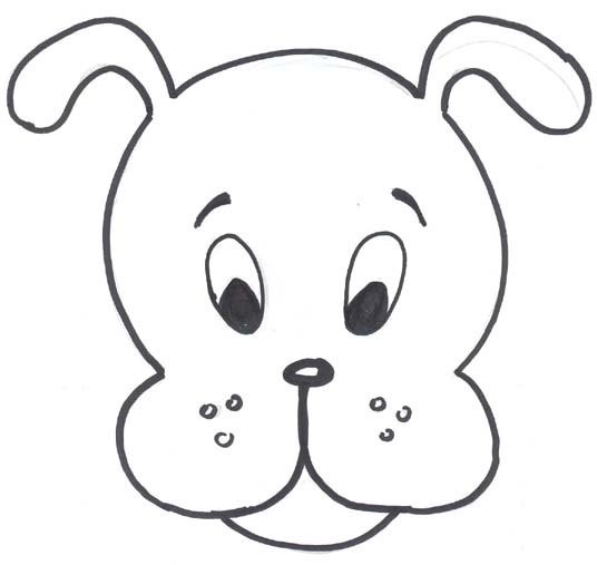 Masque chien - motif à imprimer
