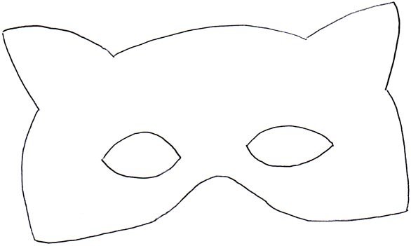 Masque loup - motif à imprimer