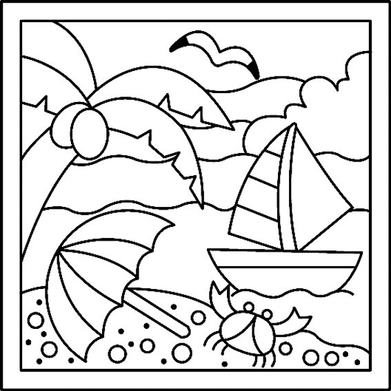 Mer 01 - motif à imprimer