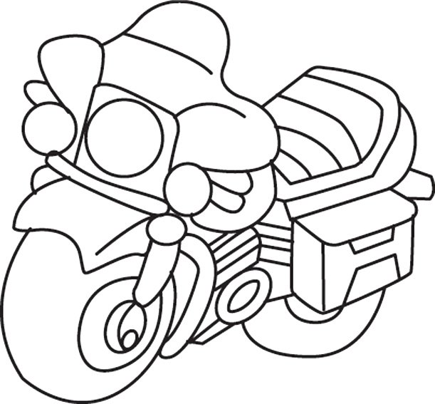 Coloriage moto #01