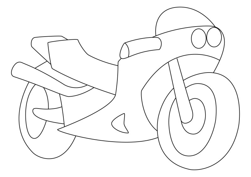 Moto 03 - motif à imprimer