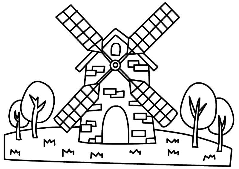 Moulin 01 - motif à imprimer