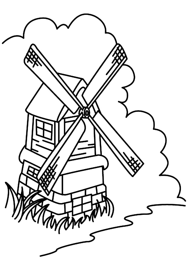Moulin 02 - motif à imprimer