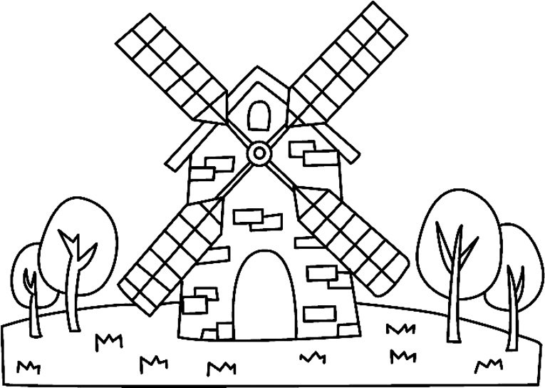 Moulin 03 - motif à imprimer
