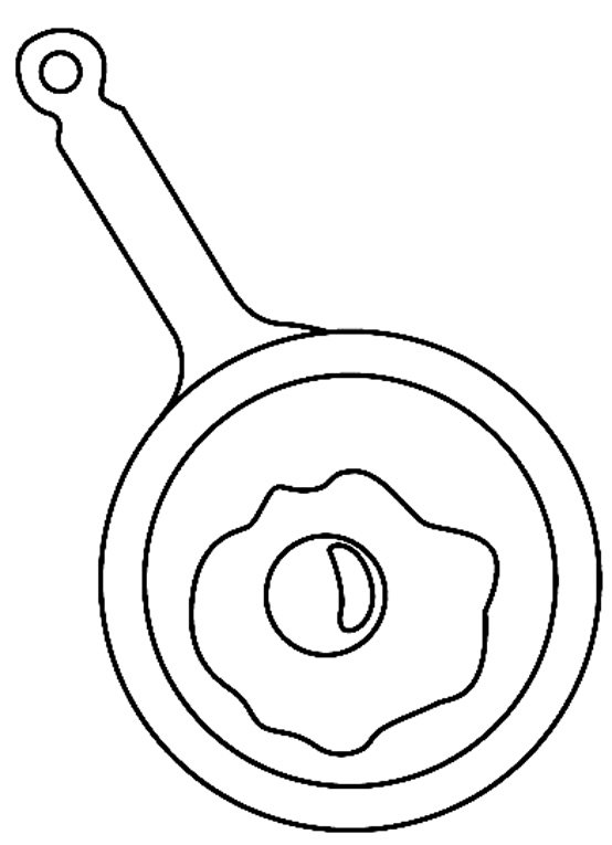 Oeuf sur le plat 01 - motif à imprimer