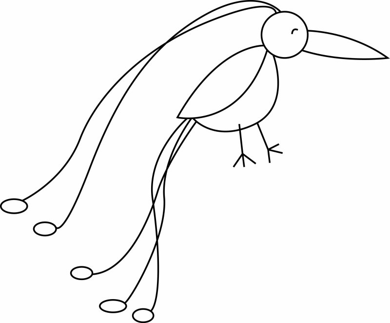 Oiseau 25 - motif à imprimer