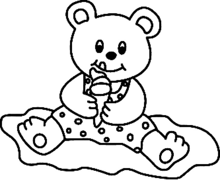 Ourson 041 - motif à imprimer