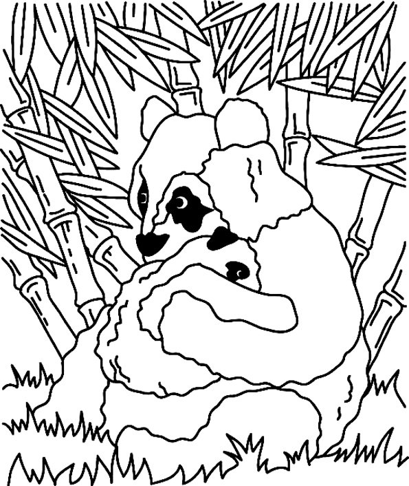 Panda 01 - motif à imprimer