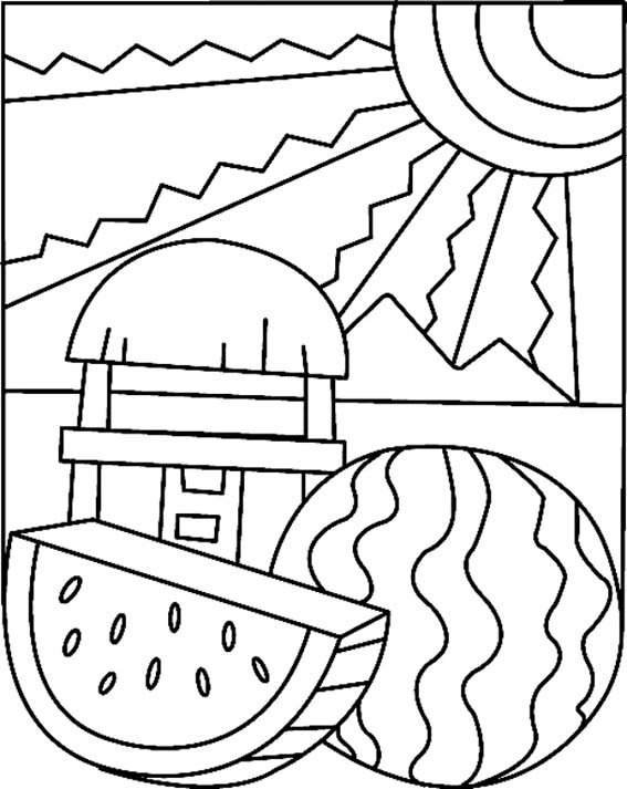 Pastèque 02 - motif à imprimer
