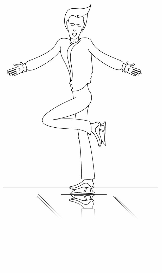 Patineur 02 - motif à imprimer