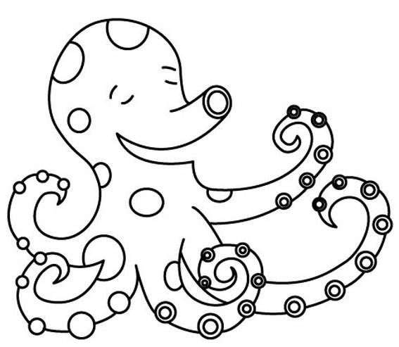 Pieuvre 02 - motif à imprimer