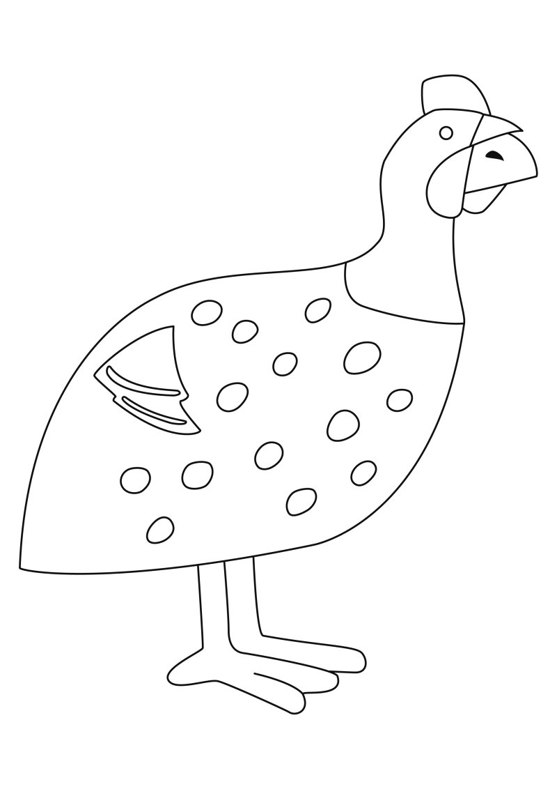 Pintade 01 - motif à imprimer