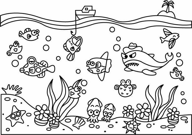 Poisson 21 - motif à imprimer