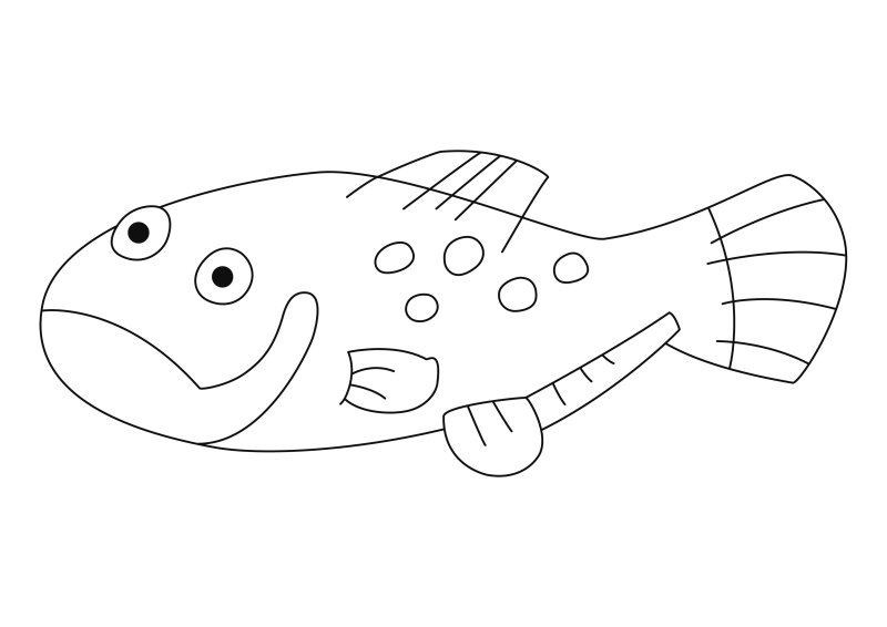 Poisson 34 - motif à imprimer
